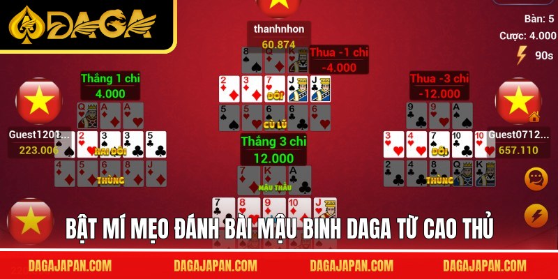 Bật mí mẹo đánh bài mậu binh DAGA từ cao thủ