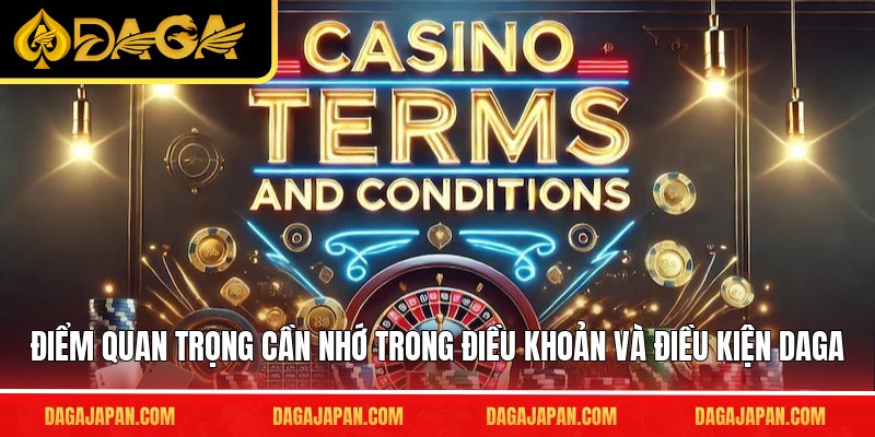 Điểm quan trọng cần nhớ trong điều khoản và điều kiện DAGA