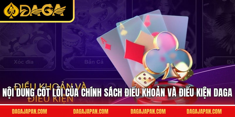 Nội dung cốt lõi của chính sách điều khoản và điều kiện DAGA